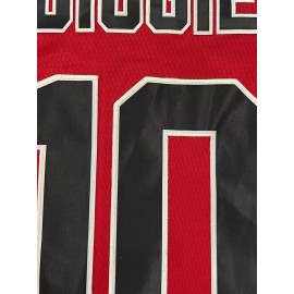 Men's Sport All Stitched #10 Baseball Jersey - Breathable V-Neck Short Sleeve with Full Embroidery, Red/White/Yellow Color Options, Button-Up Regular Fit for Training, Competition, Parties & Casual Wear, Athletic Event Clothing, Durable Sportswear