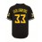 Stylish Duck & Number 33 Embroidered Design, Men'S Breathable Baseball Jersey, Short Sleeve Shirt For Summer Sport