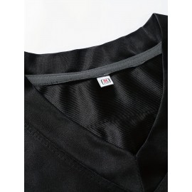 Men's Size 45 Black Breathable V-Neck American Football Jersey - Embroidered 