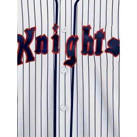 Men's #9 Baseball Jersey - Breathable V-Neck Button-Up Shirt with 