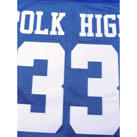 Al Bundy 33 Polk High Football Jersey, Blue Shirt 90S Hip Hop Clothing Movie Football Jersey
