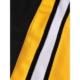 1pc Boston Gilmore #18 Men'S Ice Hockey Jersey - Polyester V-Neck Pullover with Embroidered Lettering - Loose-Fit Sports Top for Casual, Beach, Halloween, Christmas - Knitted Athletic Shirt for Training, Outdoor Activities, Field Sports - S-3XL