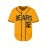 Men's #12 Yellow Bear Baseball Jersey - Retro Sports Training & Casual Wear, S-3XL, Polyester, V-Neck, Button-Up,