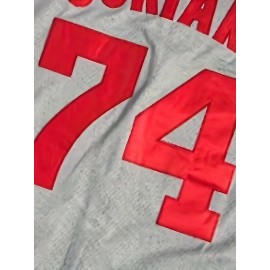 74 Men'S Baseball Jersey Sports Training Jersey Gray Breathable Comfortable Shirt S-3XL