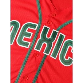 #34 Men's Baseball Jersey, Red Sports Training Jersey, Breathable And Comfortable Shirt S-3XL