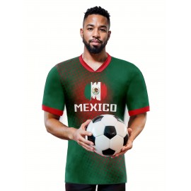 Professional Sports Fabric Men'S Creative Pattern Print North America Home Soccer Jersey T-shirt