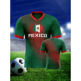 Professional Sports Fabric Men'S Creative Pattern Print North America Home Soccer Jersey T-shirt