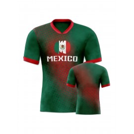 Professional Sports Fabric Men'S Creative Pattern Print North America Home Soccer Jersey T-shirt