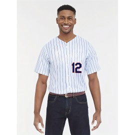 Men's New York #12 Baseball Jersey - Moisture-Wicking, Breathable Polyester, V-Neck, Short Sleeve, UV Protection, Fade-Resistant, Ideal for Training & Casual Wear