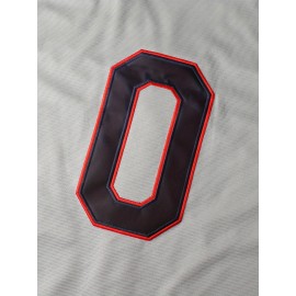 All Stitched 0 Grey Baseball Jersey Embroidery V Neck Short Sleeve Baseball Shirt, Breathable Button-Up Sports Uniform For Training Competition Party