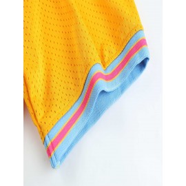 Retro Series Men'S Baseball Jersey Button-up Shirt Short Sleeve Hip Hop Sports Uniform