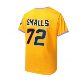 Retro Series Men'S Baseball Jersey Button-up Shirt Short Sleeve Hip Hop Sports Uniform